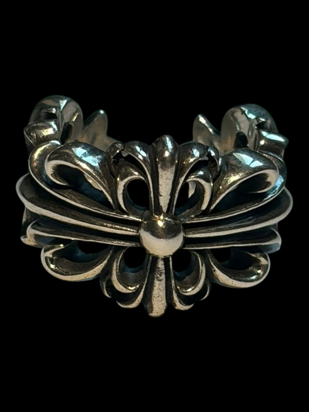 Chrome Hearts Double Floral Cross Ring